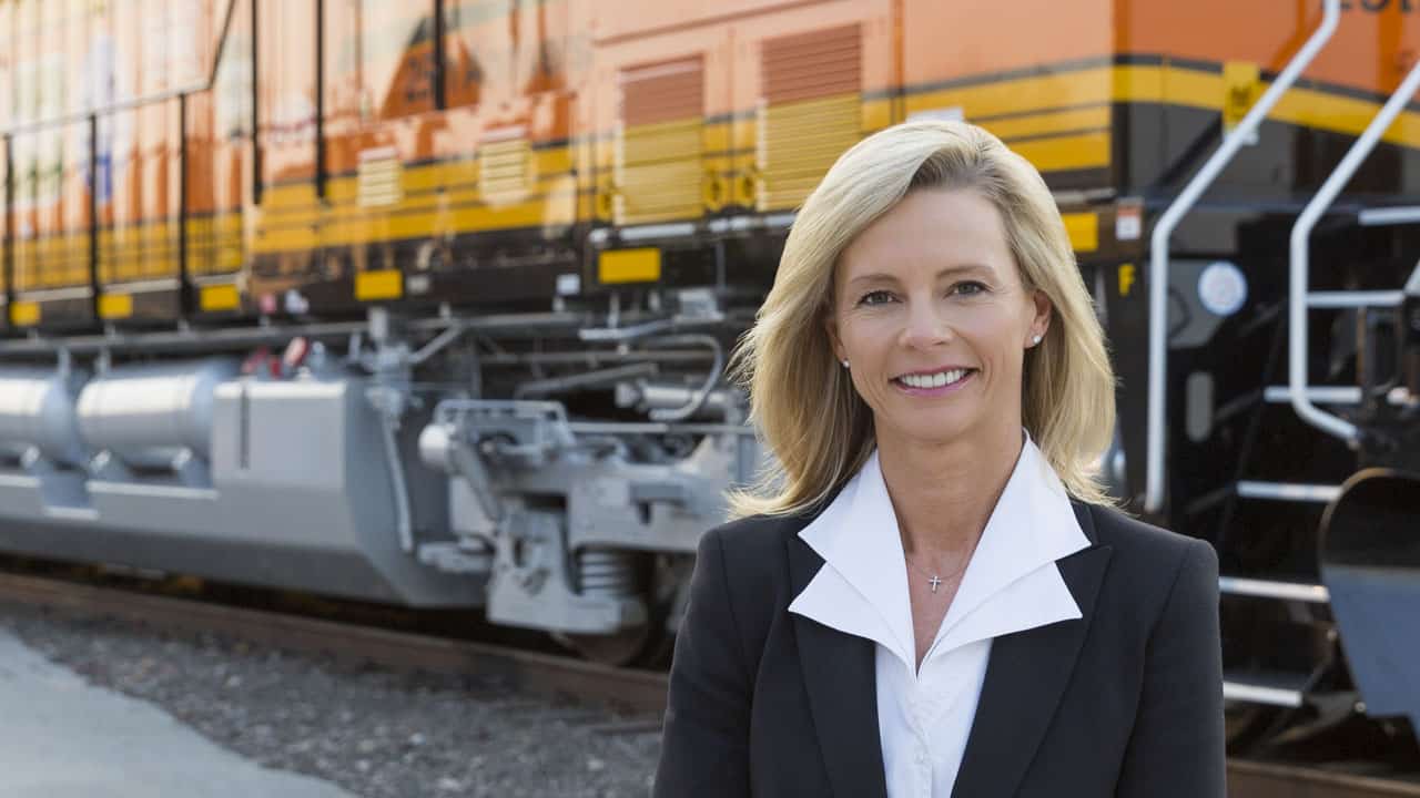 A photo of Katie Farmer, President and CEO of BNSF Railway.